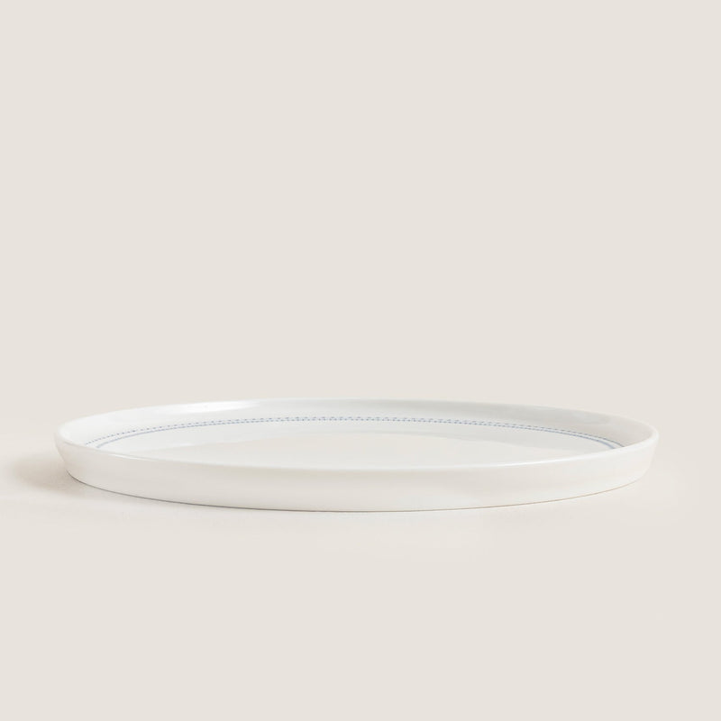 Chakra Pelion Serving Plate 26Cm Blue - White