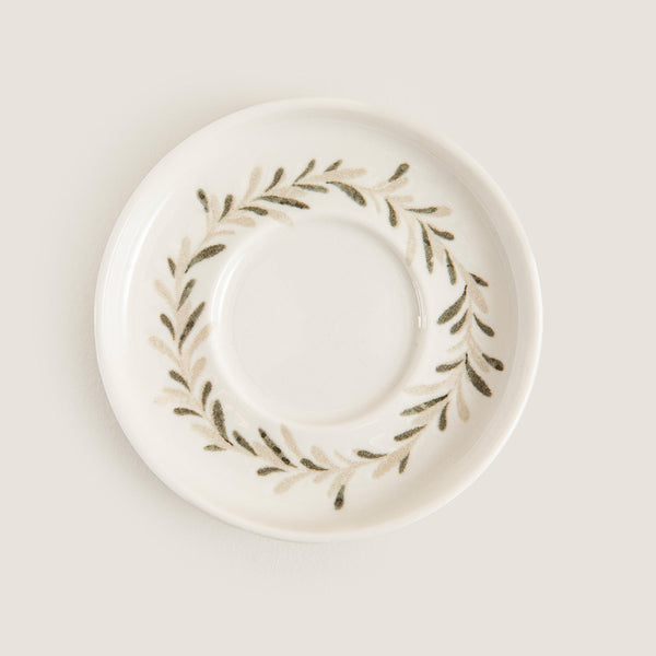 Chakra Oliva Wreath Tea Plate Olive