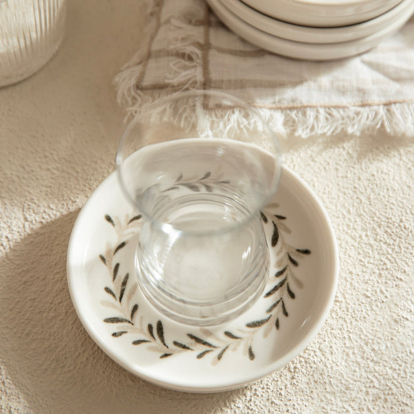 Chakra Oliva Wreath Tea Plate Olive