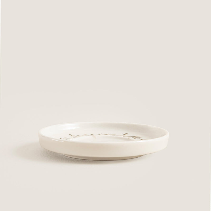 Chakra Oliva Wreath Tea Plate Olive