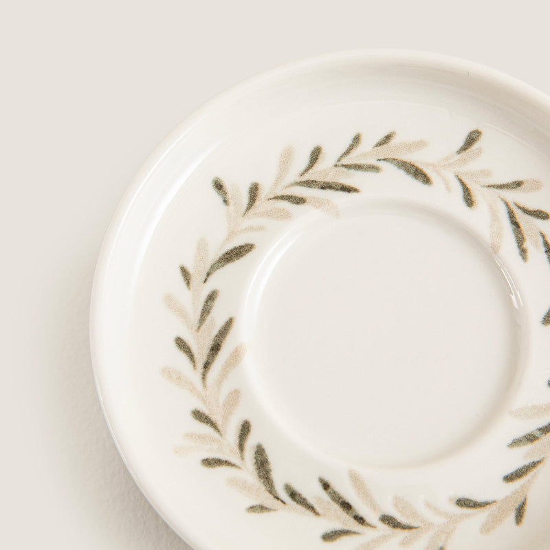 Chakra Oliva Wreath Tea Plate Olive