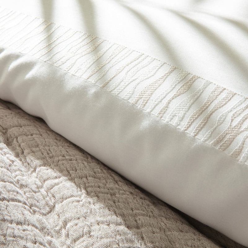 Chakra Perla Duvet Cover Set Kng Ecru