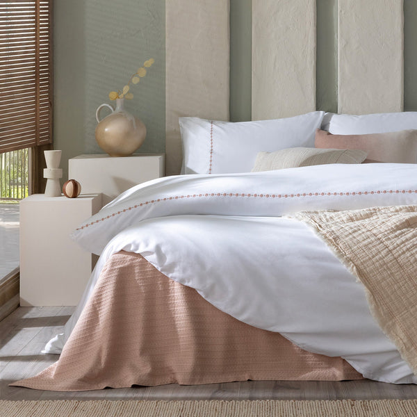 Chakra Florissa Duvet Cover Set Dbl White