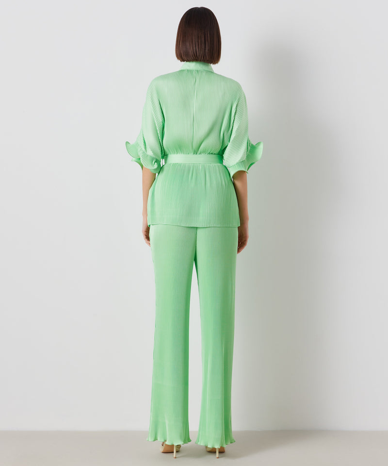 Ipekyol Pleated Shirt With Belt Accessory Mint Green