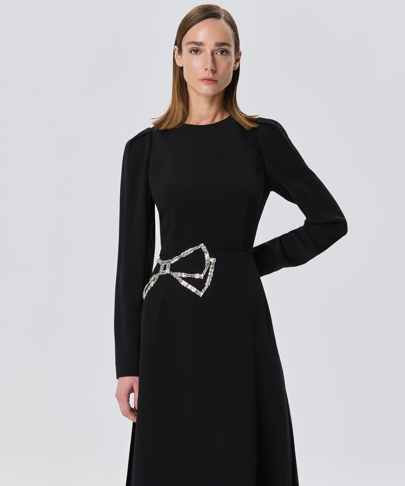 Machka Bow-Embellished Maxi Dress Black