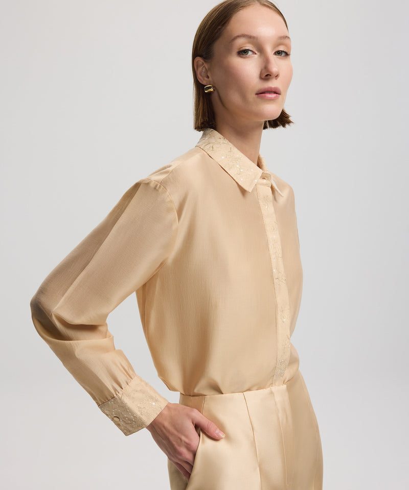 Ipekyol Embellished Detail Shirt Natural