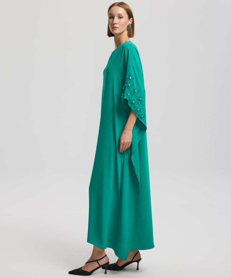 Ipekyol Flower-Embroidered V-Neck Dress Green