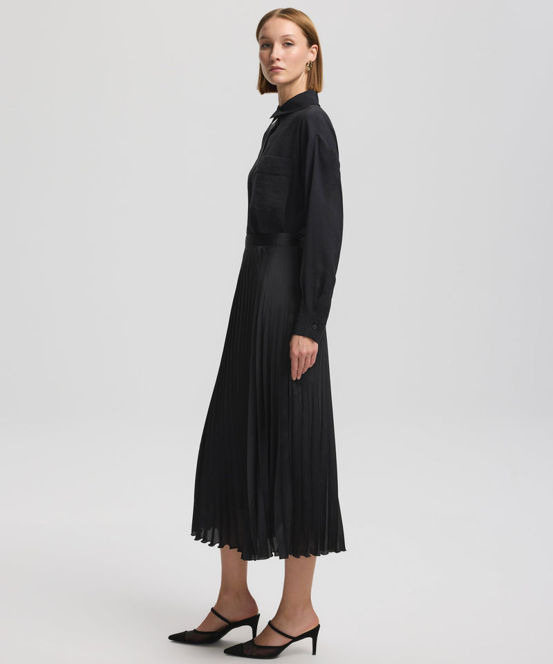 Ipekyol Pleated Solid Skirt Black