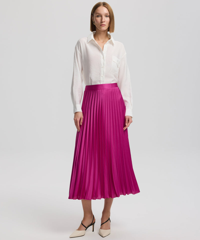 Ipekyol Pleated Solid Skirt Dark Purple