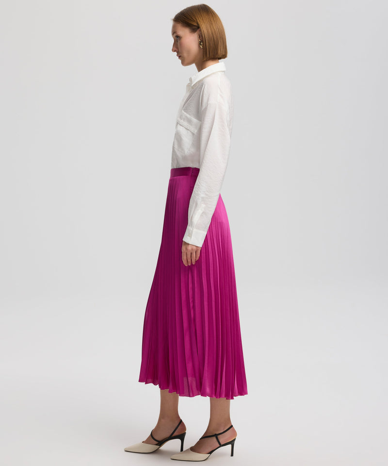 Ipekyol Pleated Solid Skirt Dark Purple