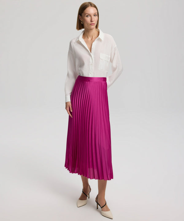 Ipekyol Pleated Solid Skirt Dark Purple