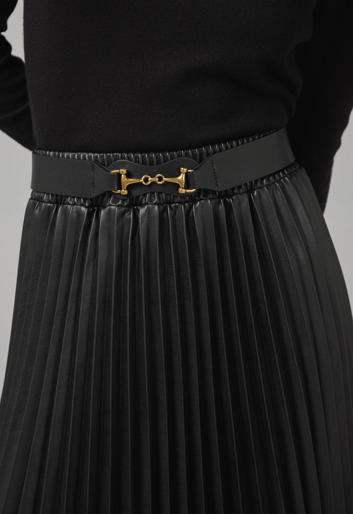 Choice Intertwined Metal Clasp Belt Black