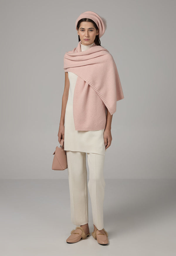 Choice Textured Woven Winter Scarf Pink