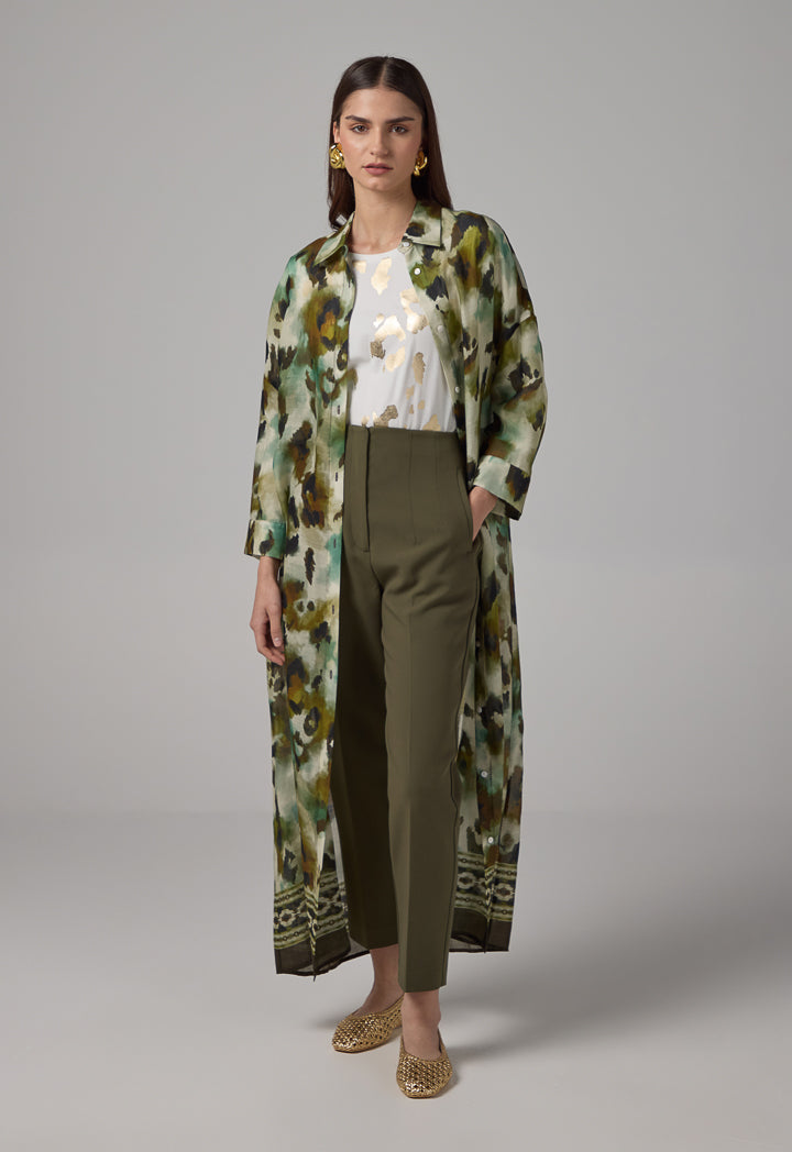 Choice Basic High-Waist Trousers Khaki