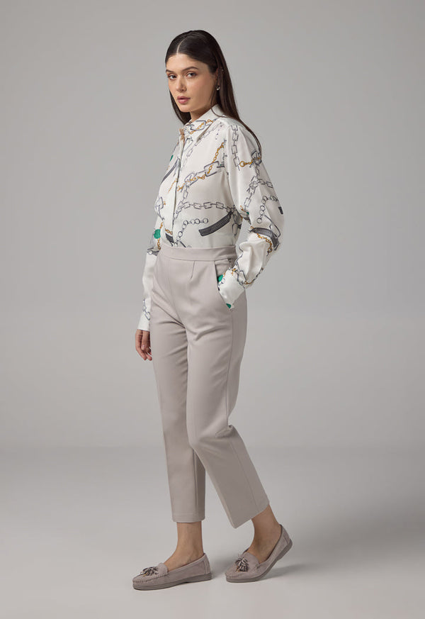 Choice Peg Leg Basic Trousers Grey