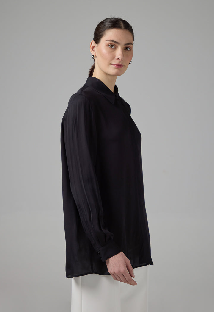 Choice Basic Long Sleeve Shirt Black