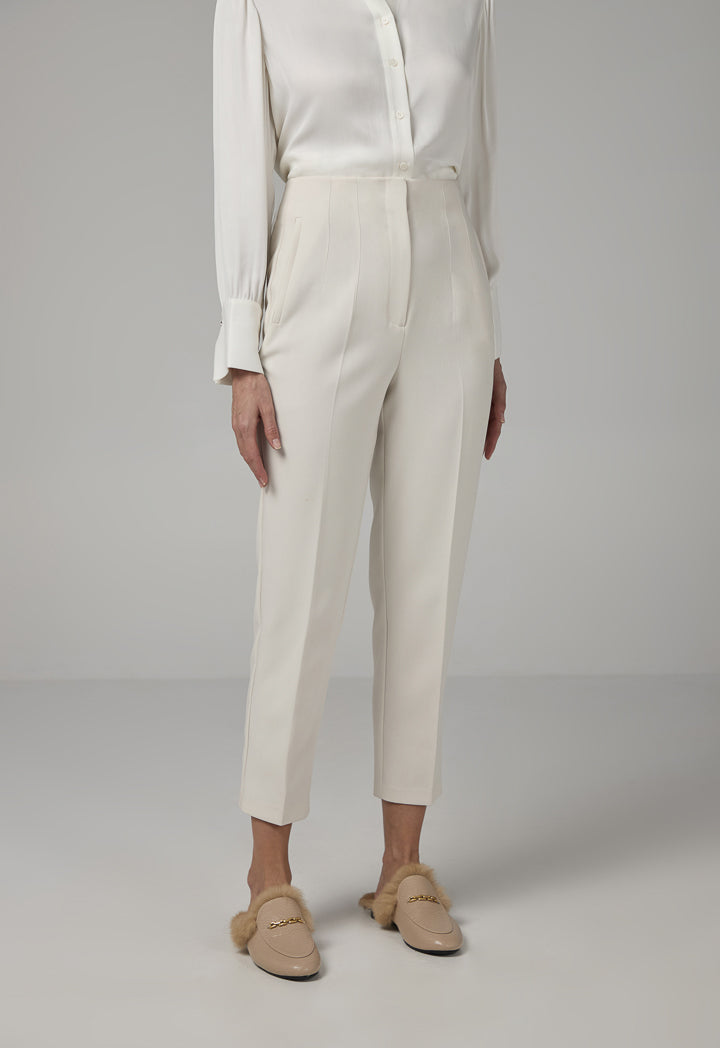 Choice Single Tone High-Waist Trousers Sand