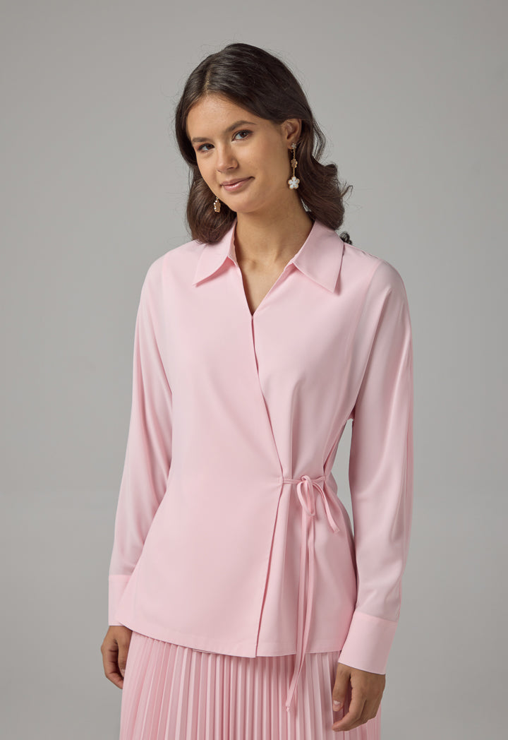 Choice Basic Long Sleeve Kimono Pink