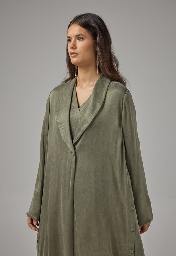 Choice Basic Flared Maxi Abaya Olive