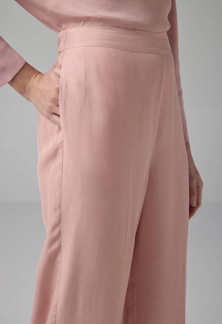 Choice Solid Wide Legs Trouser Blush