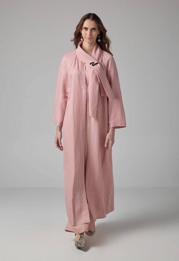 Choice Solid Long Raglan Sleeves Abaya Blush