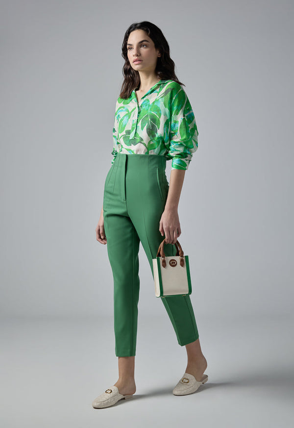 Choice Straight Leg Basic Trousers Green