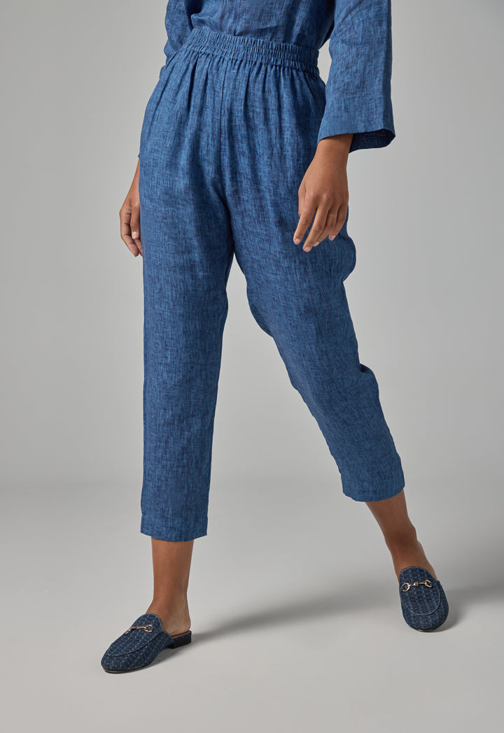 Choice Straight Leg Solid Trousers Indigo