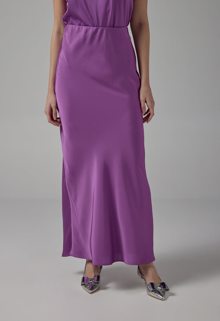 Choice Basic A-Line Maxi Skirt Purple