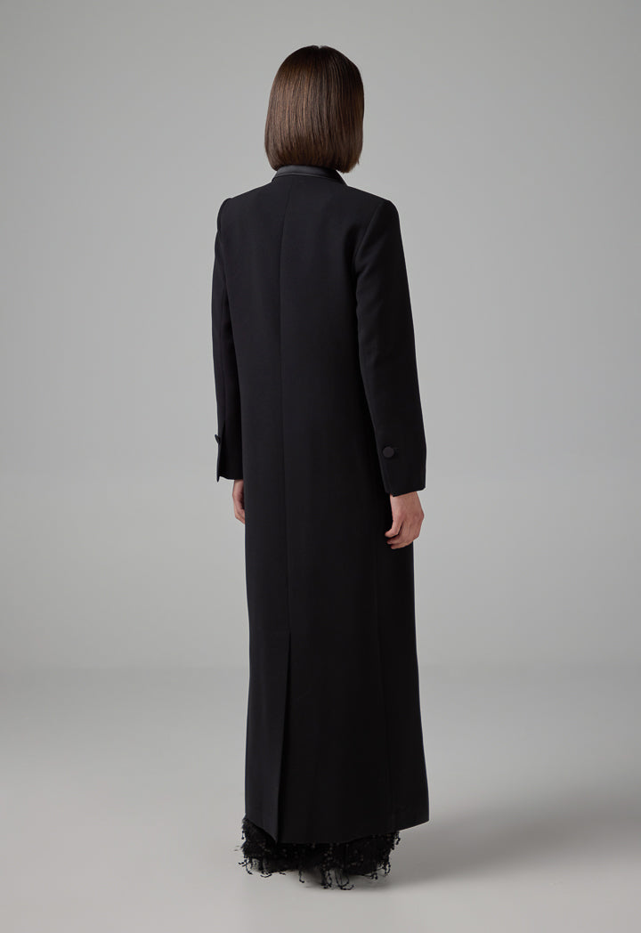 Choice Solid Front Pockets Jacket Black