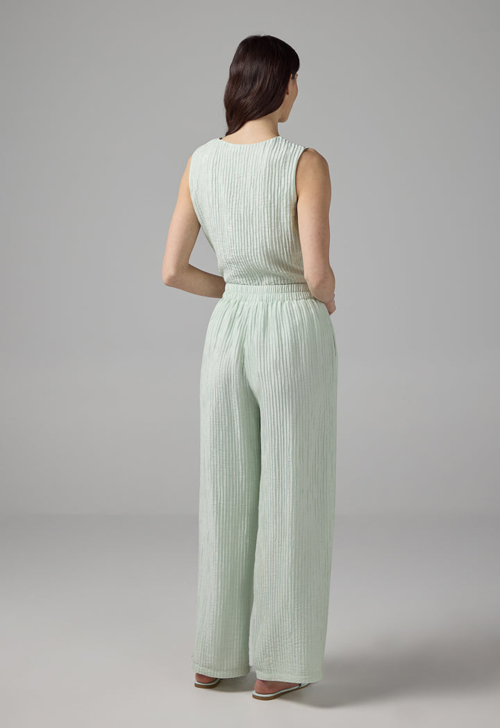 Choice Elasticated Waist Straight Cut Trousers Mint