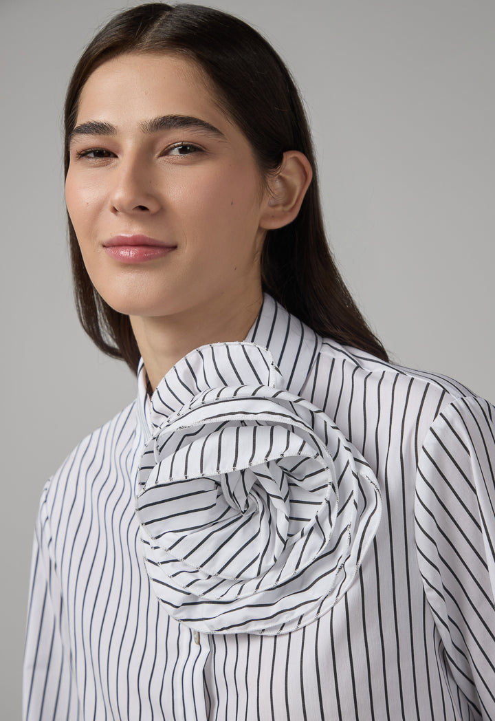 Choice Striped Long Sleeve Shirt Black-White