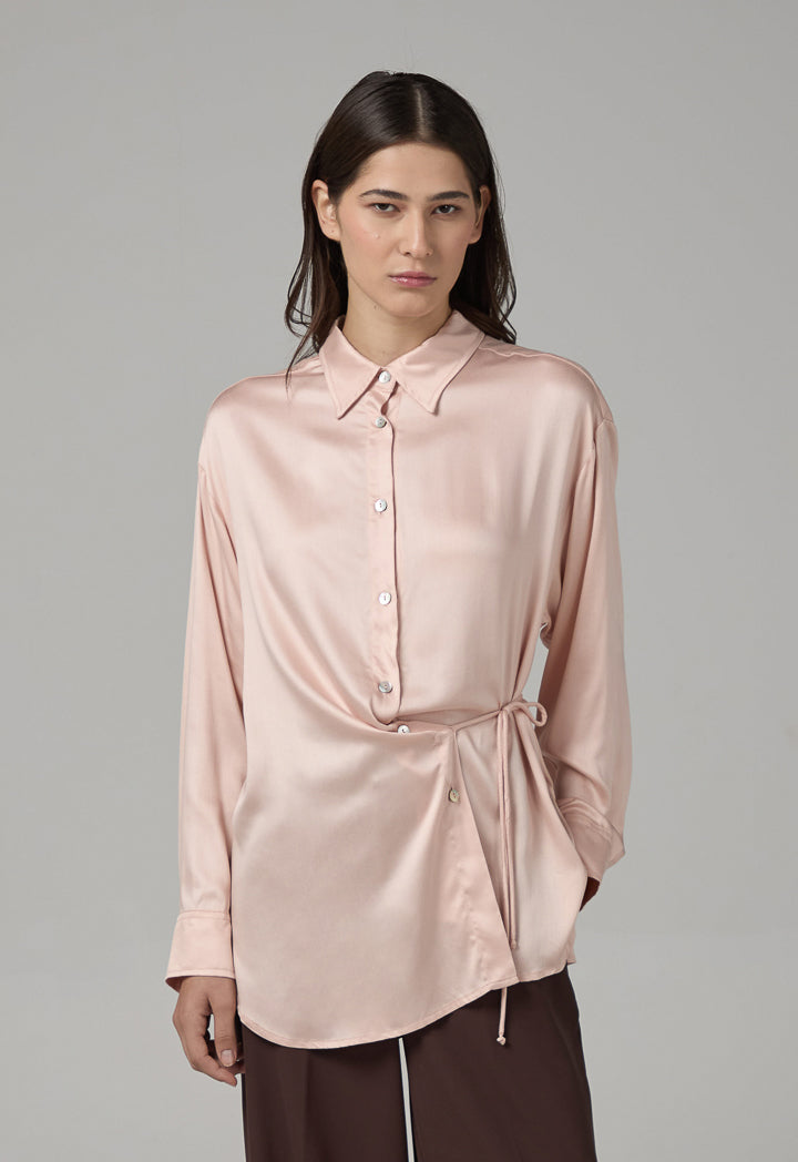 Choice Long Sleeve Basic Shirt Blush