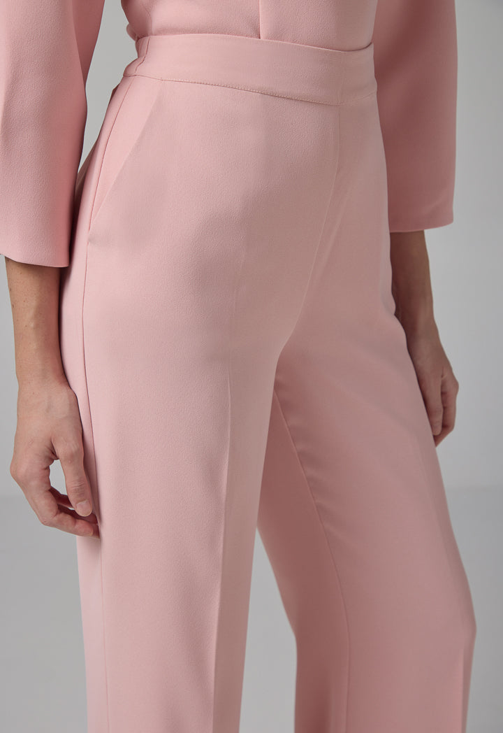 Choice High Low Straight Cut Trousers Blush