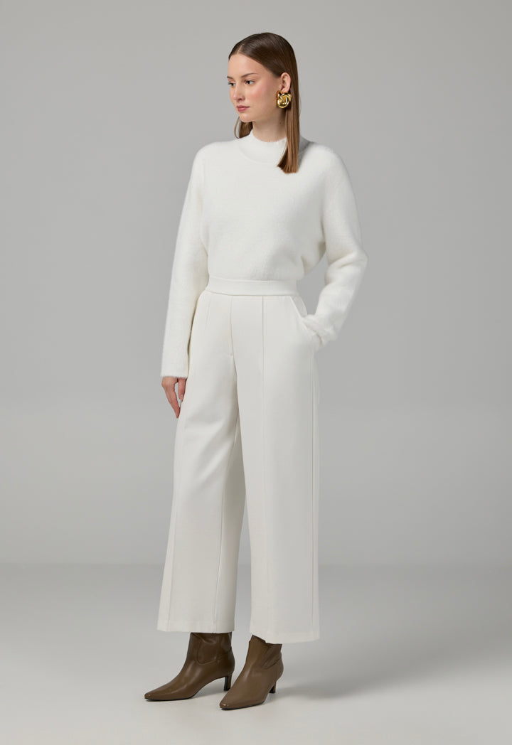 Choice Long Sleeve Knitted Basic Blouse Sand