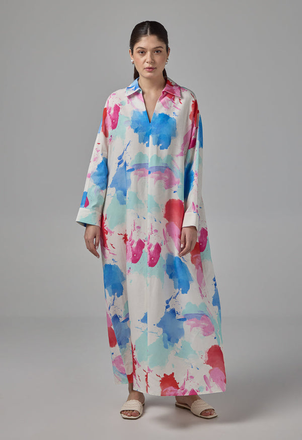 Choice Printed Maxi Dress Multi Color