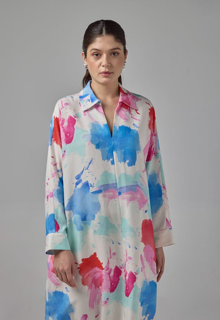 Choice Printed Maxi Dress Multi Color