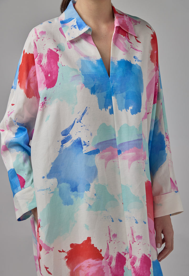 Choice Printed Maxi Dress Multi Color