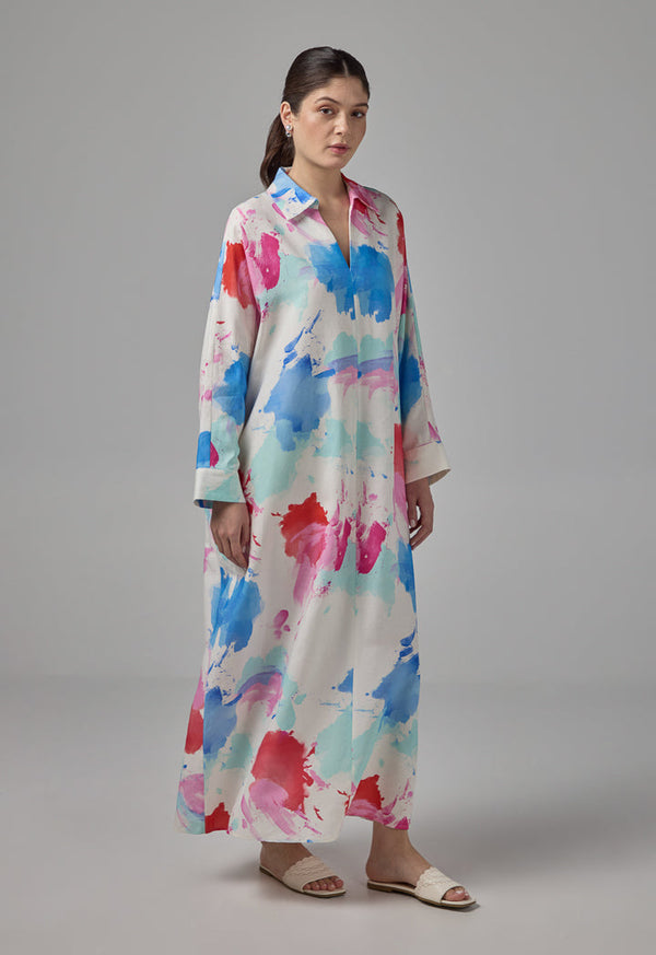 Choice Printed Maxi Dress Multi Color