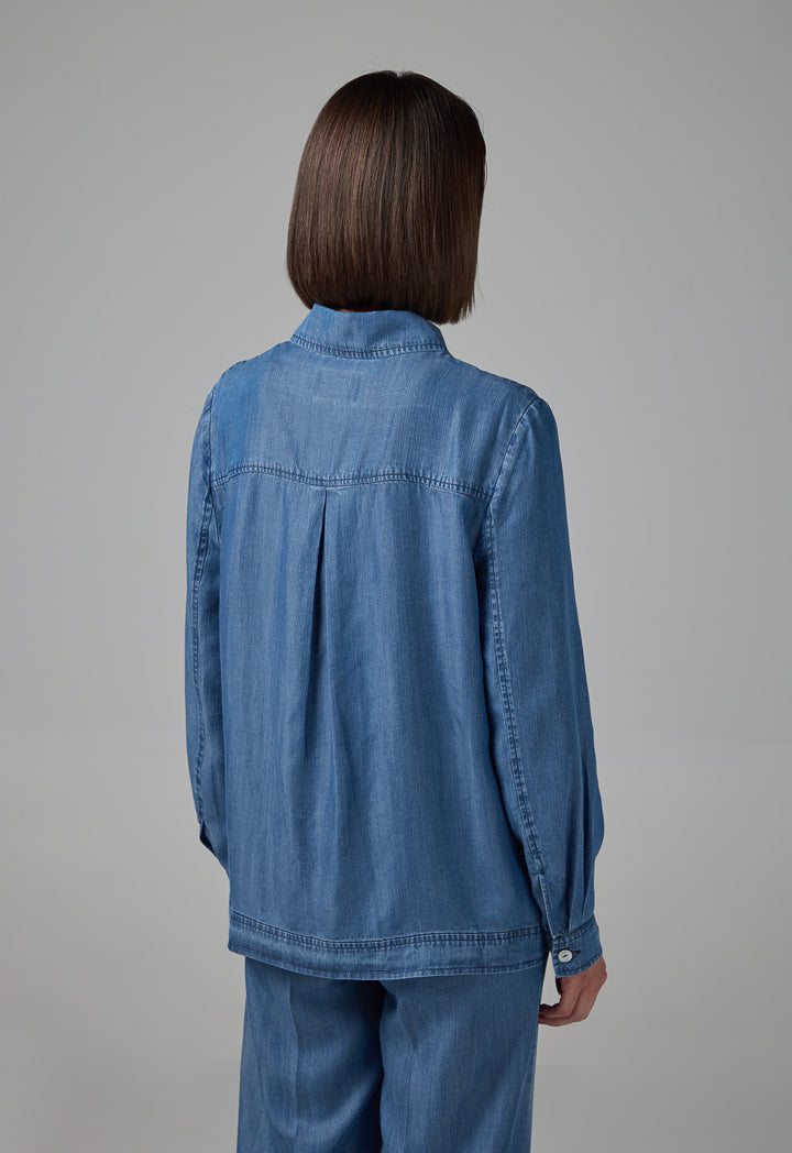 Choice Front Flap Pockets Jacket Navy