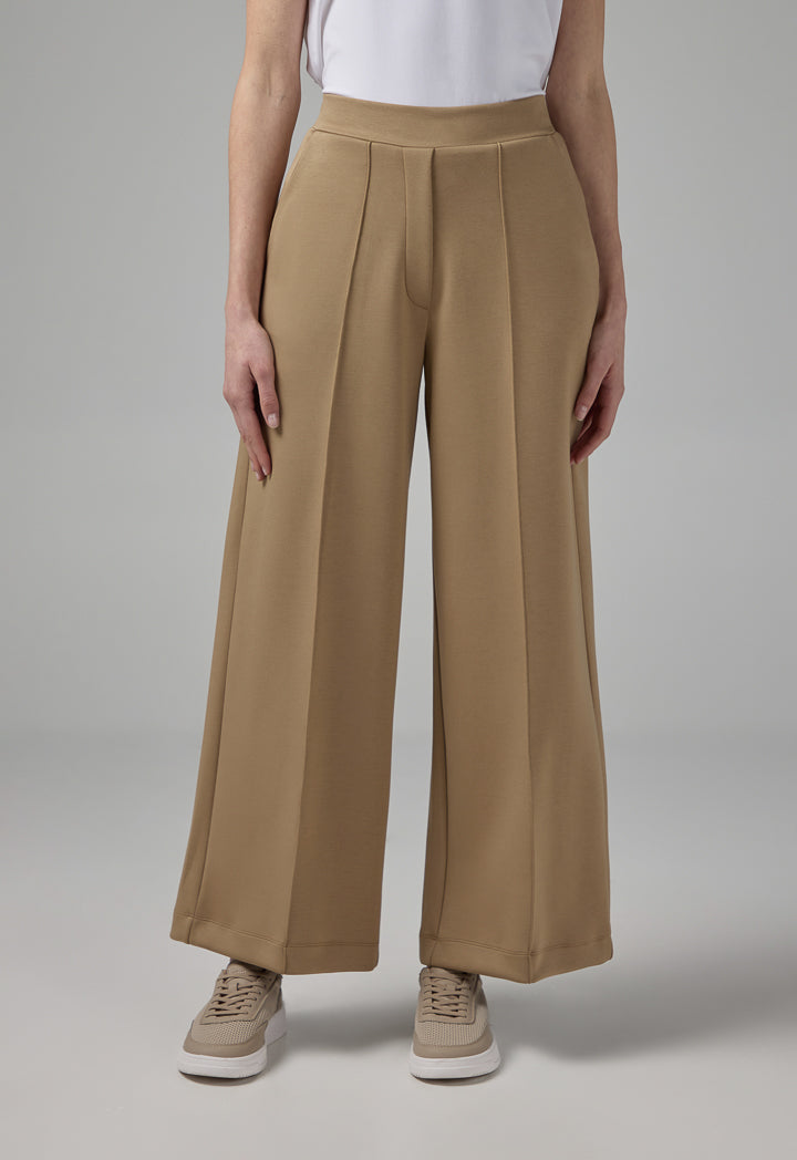 Choice Elasticated Waistband Solid Trousers Vison