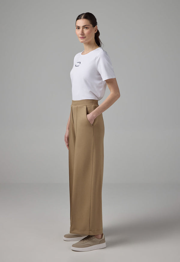 Choice Elasticated Waistband Solid Trousers Vison