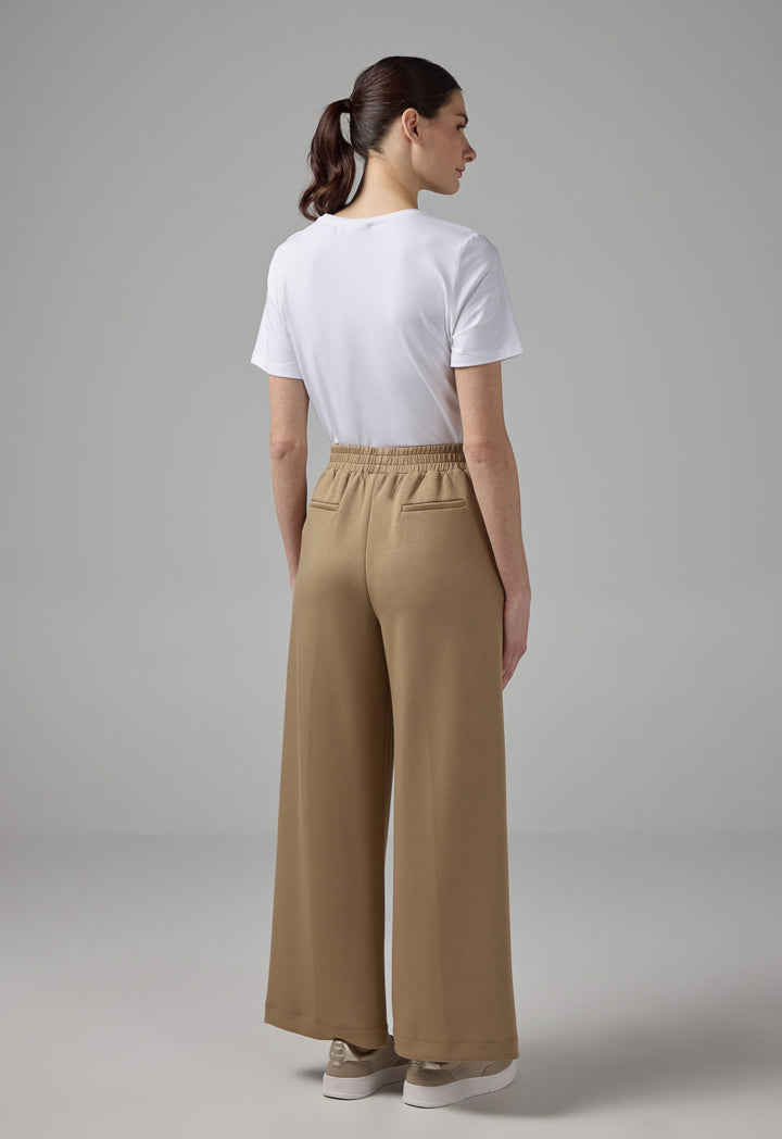 Choice Elasticated Waistband Solid Trousers Vison