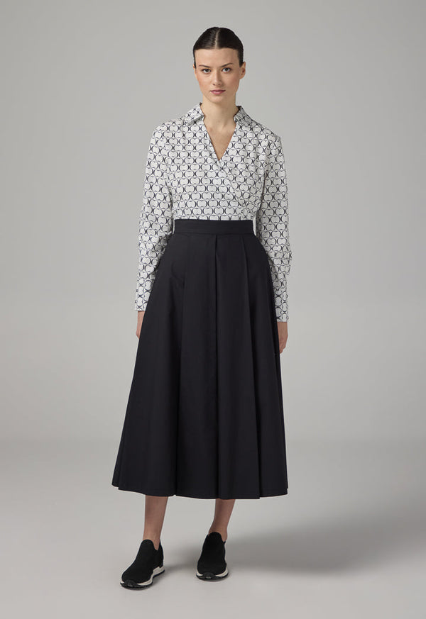 Choice Basic Pleated Maxi Skirt Black