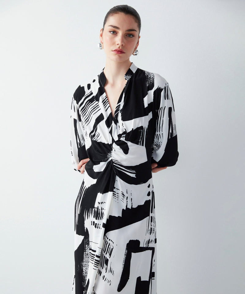 Ipekyol Abstract Pattern Midi Dress Off White