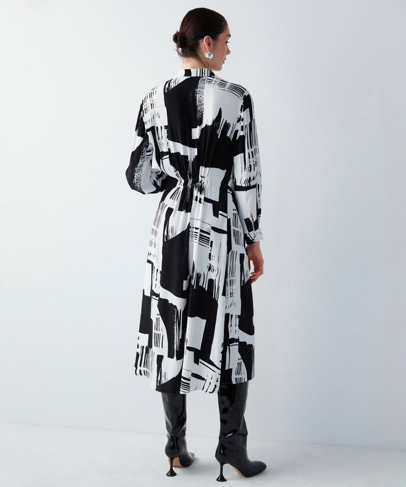 Ipekyol Abstract Pattern Midi Dress Off White