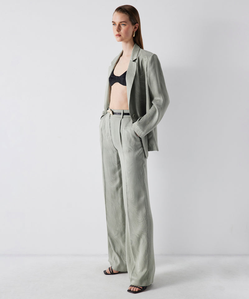 Ipekyol Jacquard Loose Trousers Light Green