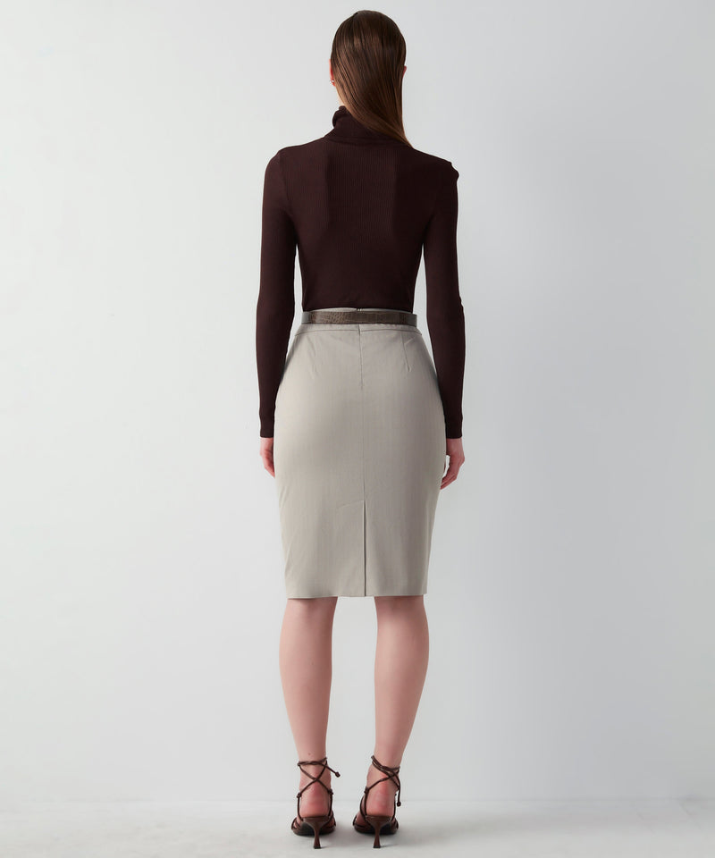 Ipekyol Pencil Skirt With Belt Accessories Mink