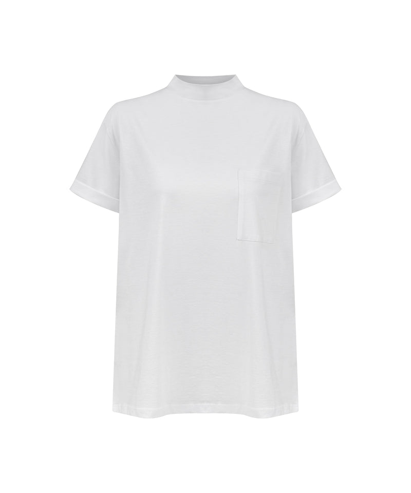 Ipekyol Basic High Collar T-Shirt White