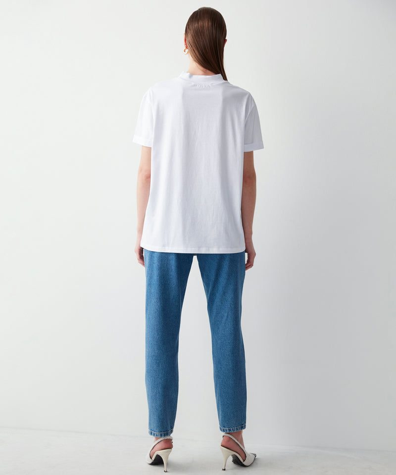 Ipekyol Basic High Collar T-Shirt White