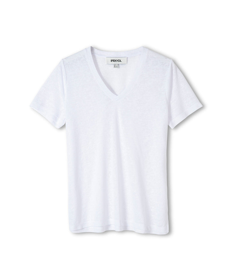 Ipekyol Basic V-Neck T-Shirt White